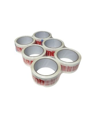 Quarantine Printed Tape 48mm x 66m Tape for Warehouses & Food Production – Pack of 6 Rolls