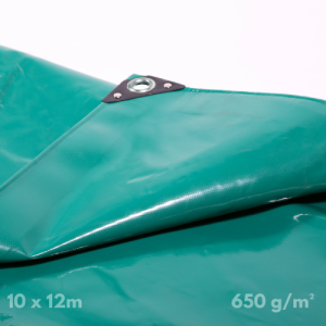 Heavy Duty Green Tarpaulin 650g/m² 10 x 12m