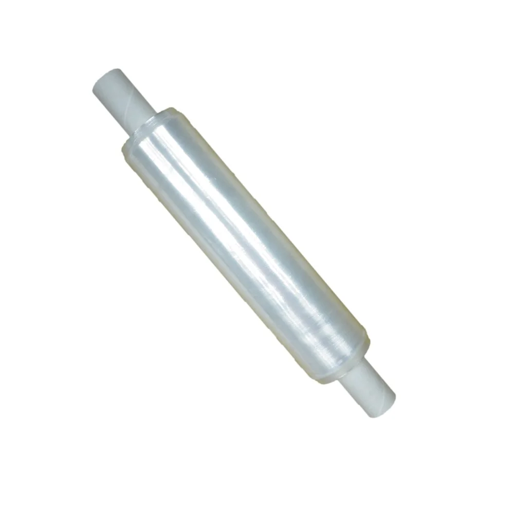 6mu 400mm x 600m x PRE-STRETCH Extended Core Clear Hand Pallet Wrap