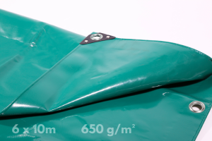 Heavy Duty Green Tarpaulin 650g/m² 6 x 10m