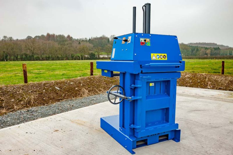 AG-MAC V60HD can and bottle waste baler operational