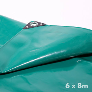 Heavy Duty Green Tarpaulin 650g/m² 6 x 8m