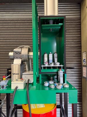 UNIC UAC30 Full Aerosol Can Crusher with Fan Assisted Extraction