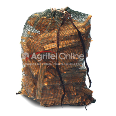 Woven Net Bag ‘SnapLog’ 45cm x 60cm (18″x24″) Green – pack of 100