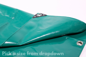 Heavy Duty Green Tarpaulin 650g/m² Various Sizes
