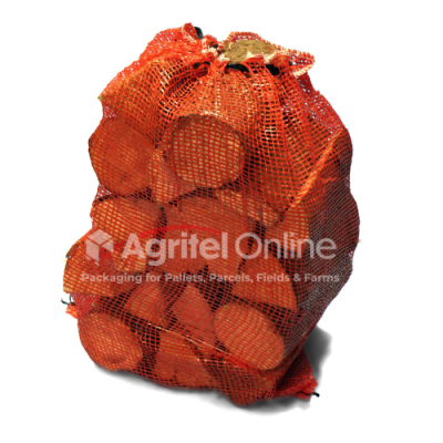 Woven Net Bag ‘SnapLog’ 45cm x 60cm (18″x24″) Red – pack of 100